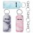 Pengxiaomei 3 Pcs Marble Chapsticks Holder Keychain for Lipstick, Stocking Stuffers for Teen Girls Women Lip Balm Gloss Holder Keychain, Small Christmas Gifts for Women(Pink, Blue, Grey)