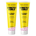 Marc Anthony Curl Defining Lotion, Strictly Curls - 2 Pack - Silk Protein & Vitamin E Hair Gel for Dry Damaged Curly Hair - Sulfate-Free Moisturizing Detangler & Anti Frizz Styling Product 8.3 Fl Oz