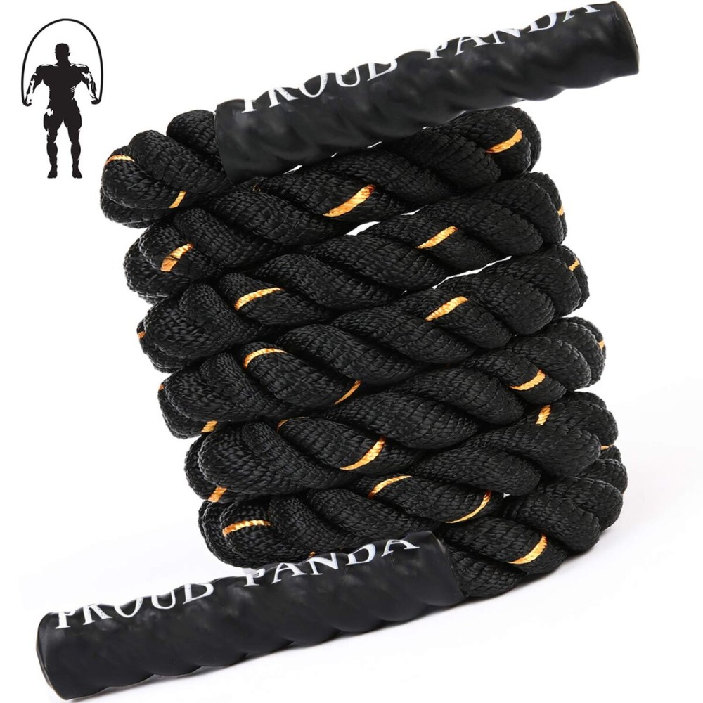 Heavy Jump Ropes for Fitness 5LB, Weighted Adult Skipping Rope Exercise Battle Ropes for Men & Women, Total Body Workouts, Power Training in Gym to Improve Strength and Building Muscle(1.5\'\'9.2 ft)