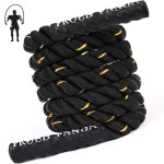 Heavy Jump Ropes for Fitness 5LB, Weighted Adult Skipping Rope Exercise Battle Ropes for Men & Women, Total Body Workouts, Power Training in Gym to Improve Strength and Building Muscle(1.5\'\'9.2 ft)