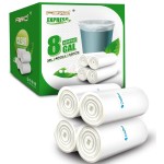 FORID Clear Trash Bags, 8 Gallon Garbage Bags, Wastebasket Bin Liners 220 Count Plastic Trash Bags for Bathroom Bedroom Office Garbage Can 30 Liters - Durable & Thick Trash Bag - Medium