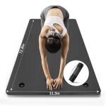 LFS Yoga Mat 72.8 x 31.5 x 2/5 inch Thick With Strap and Bag, Extra Wide Workout Mat for Women and Men, Non Slip Exercise Mat for Home Outdoor Yoga, Pilates, Stretching, Floor & Fitness Workouts
