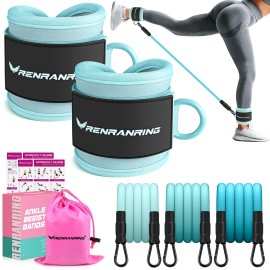 Ankle Resistance Bands with Cuffs, Exercise Bands for Legs and Butt, Home Gym Workout Equipment, Butt Exercise Equipment Booty Bands Ankle Bands for Men Women Legs and Glutes