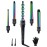 5 in 1 Curling Wand Set: Ohuhu Curling Iron Wand 5Pcs 0.35 to 1.25 Inch Interchangeable Ceramic Barrel Heat Protective Glove 2 Clips Dual Voltage Hair Curler Girls Women Mother Christmas Gift Rainbow