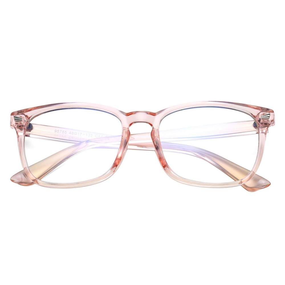 Hycredi Kids Blue Light Blocking GlassesAnti Eyestrain & UV Protection, Computer Gaming TV Phone Glasses for Boys Girls (Pink)