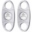 roygra Cigar Cutter Set (2 Pack), Guillotine Double Blade, Cigar Accessories for Men, Stainless Steel Smoking Accessories Tool, Portable Sharp Clean Cut - Silver