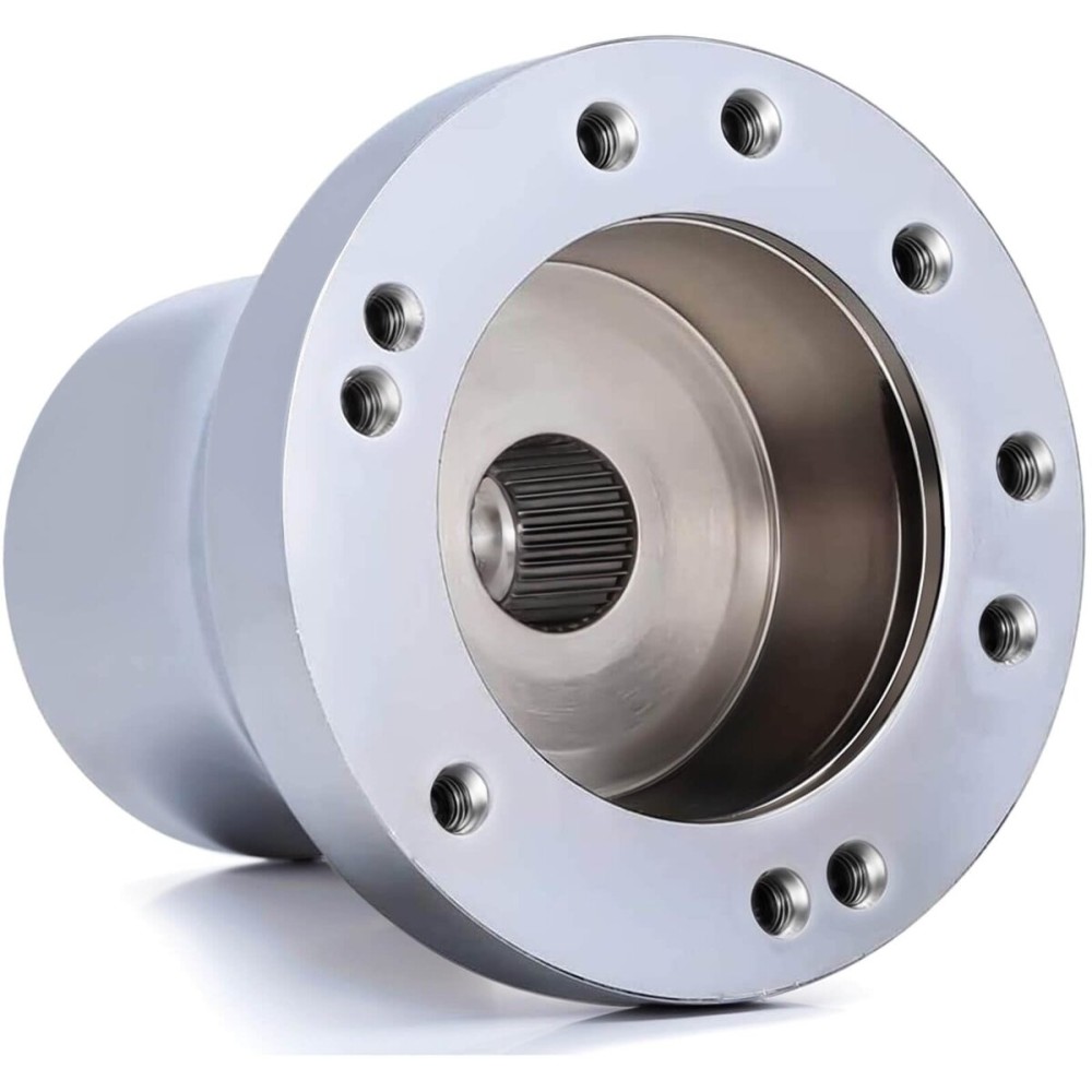 EZGO Steering Wheel Adapter Fit for EZGO TXT/RXV/Marathon/Medalist Golf Cart Steering Wheel Adapter Chrome Hub(Silver)