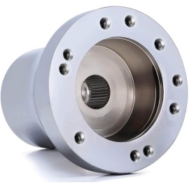 EZGO Steering Wheel Adapter Fit for EZGO TXT/RXV/Marathon/Medalist Golf Cart Steering Wheel Adapter Chrome Hub(Silver)