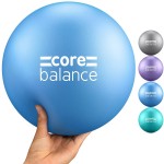 Core Balance Pilates Ball 9 Inch Anti Burst With Inflation Tube - Mini Exercise Ball for Physical Therapy, Yoga, Barre, Stretching and Core Stability Workout (Blue)