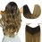 HOTBANANA Wire Hair Extensions, 12 inch 70g Ombre Brown to Dirty Blonde Fish Line Real Human Hair Straight Invisible Wire Remy Hair Extensions