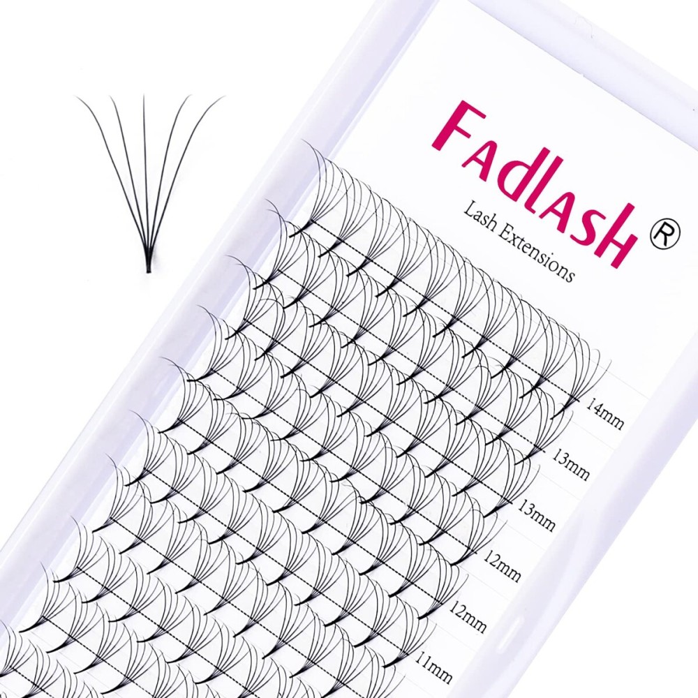 Premade Fans Eyelash Extensions 3D 5D 0.07 0.10 Volume Lashes Extensions C D Curl Mixed Tray Volume Premade Fans 8-20mm Length Avalible (5D-0.07-C, 8-14mm)