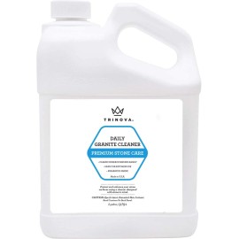 TriNova Granite Cleaner & Polish Gallon Refill for Daily Use - Made in USA, Enhances Shine, Streak-less - for Counter-tops, Marble, Stone, Bathroom Tile Kitchen, & Islands - 128 fl oz