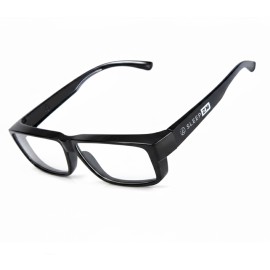 Sleep ZM Blue Light Blocking Glasses for Women + Men - Better Sleep + Anti Eye Strain Protection - Computer Screens & Gaming - Large Black Fit over - Daytime Clear Lens