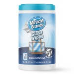 MiracleWipes for Glass, Disposable and Streak Free Cleaning Wipes for Mirrors, Windows, Kitchen, Home, and Auto- 60 Count