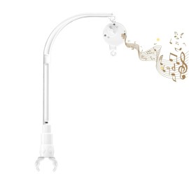 LIUDHPSP 23 inch Baby Crib Mobile Bed Bell Holder Arm Bracket, with Music Box, The Claw Part can be Adjusted Width-DIY Toy Decoration