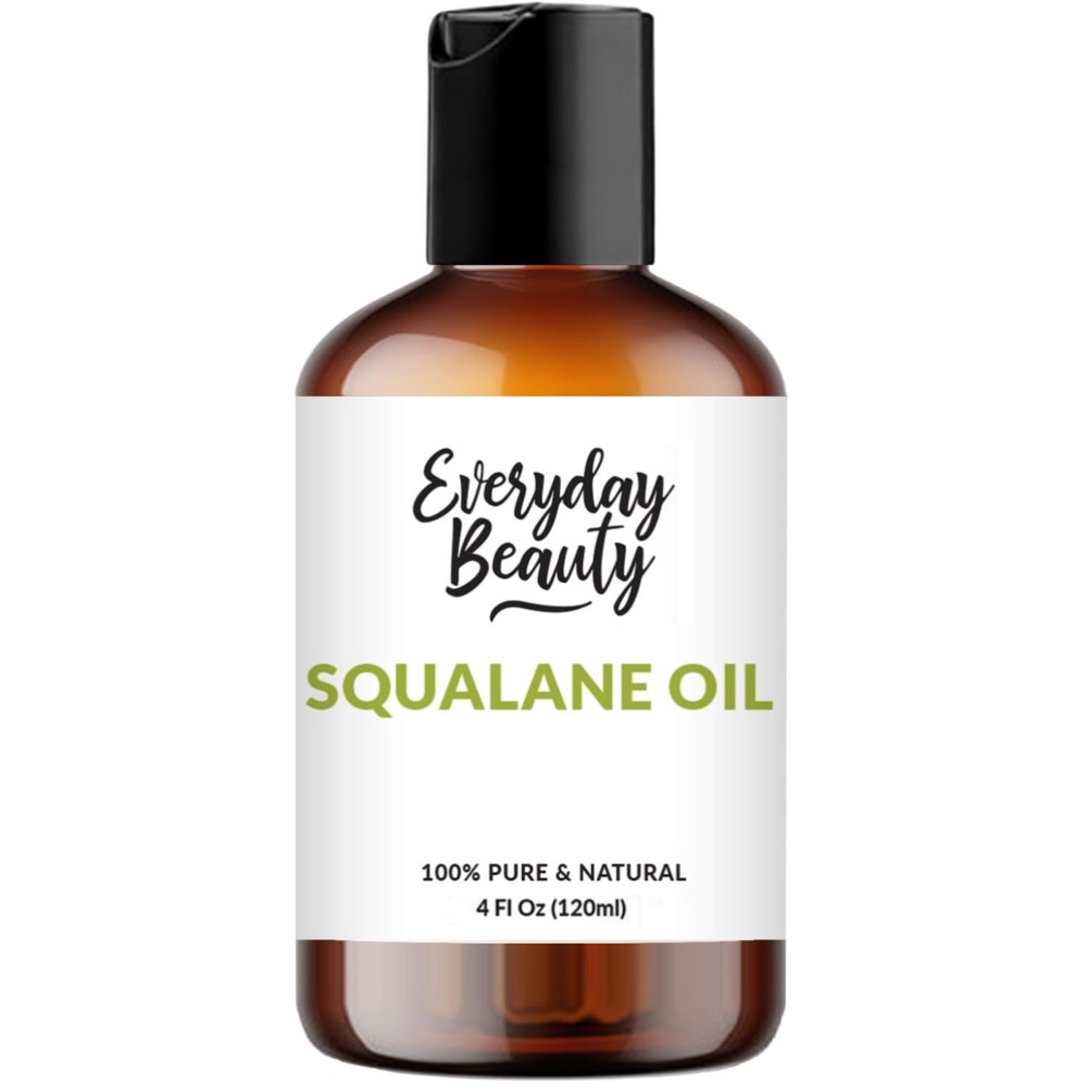 Squalane Oil - 100% Pure & Natural Plant Derived Facial Oil 4 Fl Oz - Cold Pressed and Unrefined Premium Grade Multipurpose Moisturizing Oil For Skin and Hair