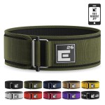 Self-Locking Weight Lifting Belt - Premium Weightlifting Belt for Serious Functional Fitness, Weight Lifting, and Olympic Lifting Athletes - Lifting Belt for Men and Women (Large, Green)
