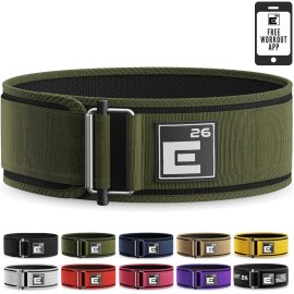 Self-Locking Weight Lifting Belt | Premium Weightlifting Belt for Serious Functional Fitness, Weight Lifting, and Olympic Lifting Athletes| Lifting Belt for Men and Women (Extra Large, Green)