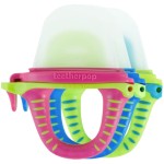 Teetherpop Fillable Silicone Teether for Babies - Breastmilk Popsicle Molds for Teething with Spill-Proof Sippy Slits - Freezable Baby Teethers for Liquids & Cooling Relief (3-Pack-Blue-Teal-Pink)