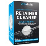 ZENGATE Retainer Cleaner Tablets - Quick 3-Minute Clean for Dentures, Mouth Guards, Aligners, and Night Guards - 120 Dental Cleansing Tablets - FSA HSA Approved Dental Appliance Cleanser