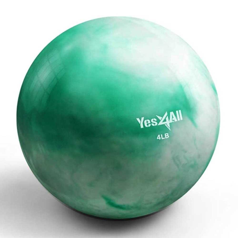 Yes4All Soft Weighted Toning Ball Marble 4lb Green