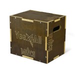 Yes4All 3 in 1 Wooden Plyo Box, Plyometric Box for Home Gym and Outdoor Workouts - Moss Brown - 16 x 14 x 12