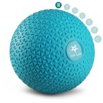 Yes4All Slam Balls, 10-40lb Weighted Ball Weight, Durable PVC Sand Filled Workout Dynamic Slam Ball for Strength Training, Triangle, Teal, 10lbs