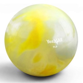 Yes4All Soft Weighted Toning Ball Marble 9lb Yellow