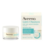 Aveeno Calm + Restore Oat Gel Facial Moisturizer for Sensitive Skin, Lightweight Gel Cream Face Moisturizer with Prebiotic Oat & Feverfew, Hypoallergenic, Fragrance- & Paraben-Free, 1.7 oz (Pack of 3)