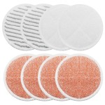 Spinwave Mop Pads Replacement Set Compatible with Bissell Spinwave 2039A 2124: 4 Heavy Scrub Pads, 2 Soft Pads, 2 Scrubby Pads by BeiLan (8Pack)