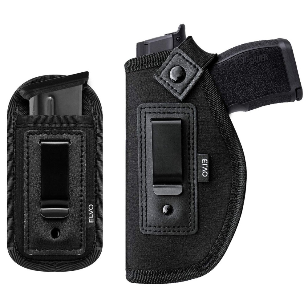 2 Pack Universal IWB Gun Holster for Concealed Carry, Inside The Waistband Pistols Holsters, Fits All Firearms S&W M&P Shield 9/40 Taurus PT111 G2 Sig Sauer P320 Glock 17 19 26 27 42 43