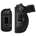 2 Pack Universal IWB Gun Holster for Concealed Carry, Inside The Waistband Pistols Holsters, Fits All Firearms S&W M&P Shield 9/40 Taurus PT111 G2 Sig Sauer P320 Glock 17 19 26 27 42 43