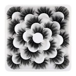 6D Mink Lashes Eyelashes Volume Dramatic Wispy Lashes Mink zanlufly 22MM Long False Eyelashes Luxury Crossed Soft Volume Reusable 10 Pairs Lashes Pack