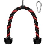 AWEFRANK Deluxe Tricep Rope Pull Down Cable, 27 & 36 Inch Rope Length, Easy to Grip & Non-Slip Cable Attachment for Gym Workout Exercise