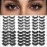 AROIC 30 Pairs False Eyelashes Kit - 3D 6D Volume Wispy Lashes with 6 Styles, Soft Lightweight Natural Look, Reusable Handmade Fluffy Lashes for Women Girls(Everyday/Cat Eye/Mink Effect/Party)