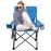 SUNNYFEEL Oversized Folding Camping Chair 500 LBS Heavy Duty Lawn Chairs with Blue Portable Folding with Armrest, Cup Holder, Pocket Bag for Outdoor Camping/Beach/Travel/Picnic/Fishing