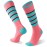 RANDY SUN Waterproof Breathable Graduated Compression Socks(20-30 mmHg), Unisex Cycling Running Trekking Socks, 1 Pair-Pink-Knee High Socks,X-Small