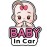 2 Pcs Baby in Car Stickers Sign and Decal for Girl Baby Car Removable Safety Notice on Board Stickers (Girl Style)
