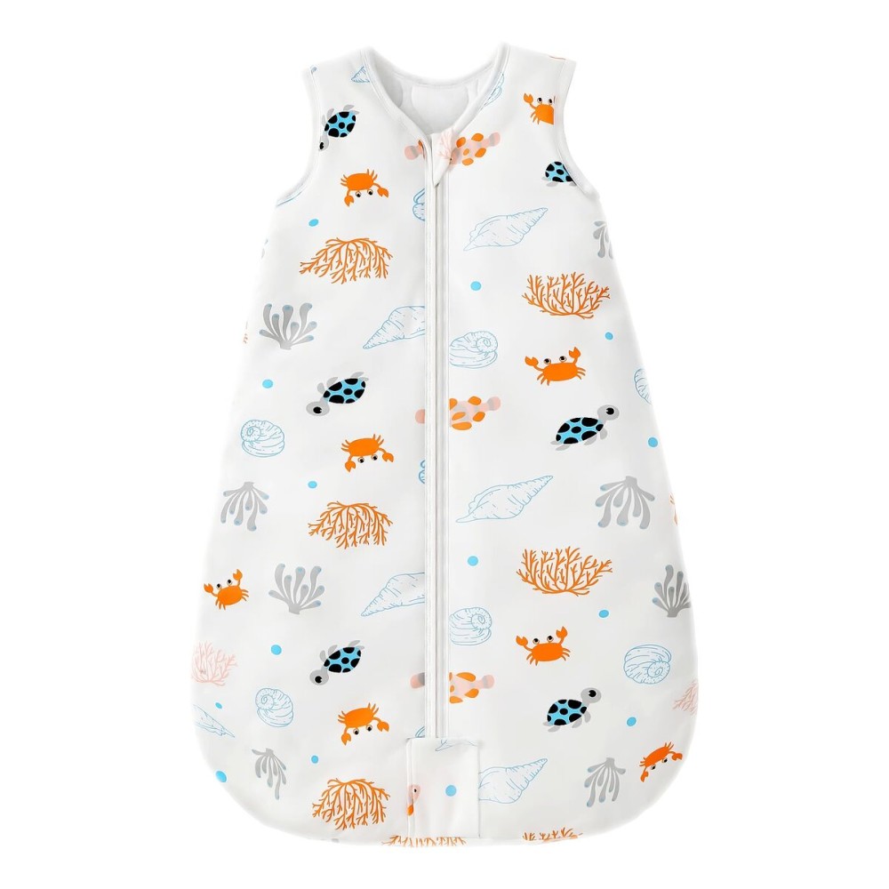 Mosebears Sleep Sack Baby Winter Wearable Blanket with 2-Way Zipper,2.5 TOG Cotton Sleep Sack Unisex (Ocean Animal, 18-24 Months)