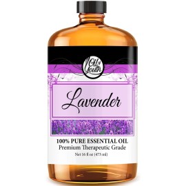 Oil of Youth Lavender Essential Oil Pure for Diffuser, Aromatherapy, Calming & Relaxation (16oz Bulk)