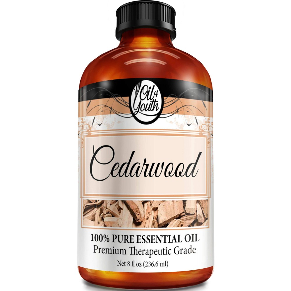 Oil of Youth Essential Oils 8oz - Cedarwood Essential Oil - 8 Fluid Ounces - Cedar Oils - Cedarwood Oil