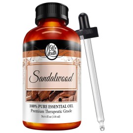 Oil of Youth Sandalwood Essential Oil - Therapeutic Grade for Aromatherapy, Diffuser, Meditation, Candle Soap Making - Dropper - 4 fl oz - Aromatherapy Diffuser Oil