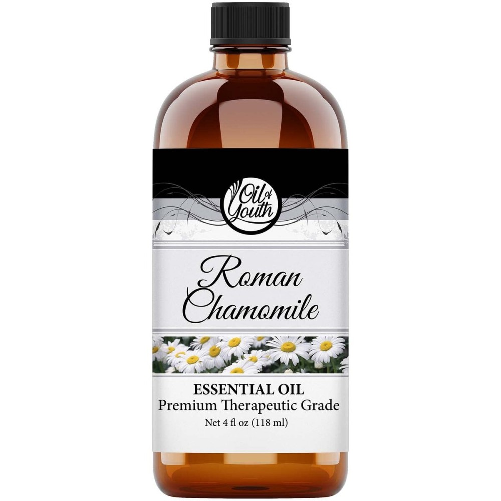 Oil of Youth Essential Oils 4oz - Chamomile (Roman) Essential Oil - 4 Fluid Ounces - Chamomile Oil - Aromatherapy Oils - Chamomile Essential Oil Therapeutic Grade
