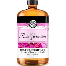 Oil of Youth Rose Geranium Essential Oil - Pure Therapeutic Grade Oil for Diffuser, Aromatherapy, Relaxation, Massage, and Skin Care (16oz Bulk)