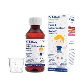 Dr. Talbot\'s Pain + Inflammation Relief Liquid Medicine for Children, Includes Dosage Cup, Grape Juice Flavor, 4 Fl Oz (Packaging May Vary)