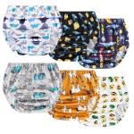 Joyo roy 6Pcs Plastic Underwear Covers for Potty Training 3T Rubber Pants for Toddlers Rubber Training Pants for Toddlers Plastic Training Pants Plastic Diaper Covers Toddler Plastic Underwear Toddler
