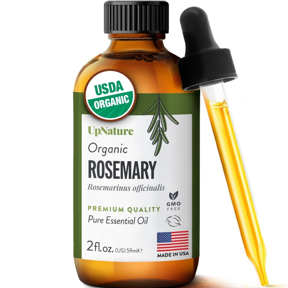 UpNature Organic Rosemary Oil - 100% Pure Rosemary for Hair, Scalp, Skin, 2oz