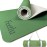 Feetlu Extra Thick Exercise Yoga Mat with Strap - 2/5 Inch (10MM), Non-Slip Workout Mat for Yoga, Pilates, and Floor Exercises(Green & Cream)