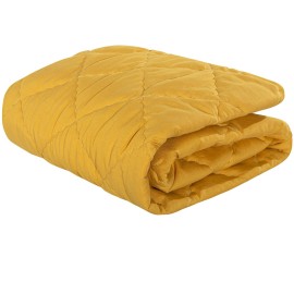 NTBAY Down Alternative Toddler Comforter, Lightweight and Warm Solid Color Baby Crib Quilted Blanket, 39x47 inches, Yellow