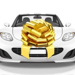 Mata1-USA - Huge Car Bow - Gold, 18 Inch - Big Gift Wrapping Bow for Large Gift Decoration - Giant Size for Indoor & Outdoor Use - 20 Loops & 4 Stickers